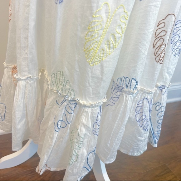 New Raga from Anthro White Embroidered Palm Dress size XS - Picture 4 of 9